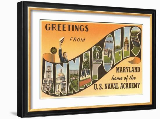 Greetings from Annapolis, Maryland-null-Framed Art Print