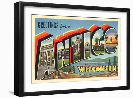 Greetings from Antigo, Wisconsin-null-Framed Art Print