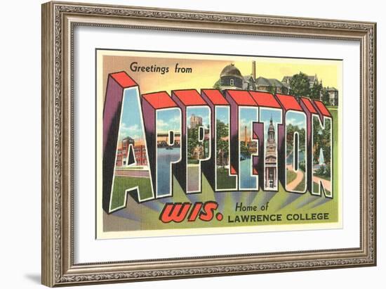 Greetings from Appleton, Wisconsin-null-Framed Art Print