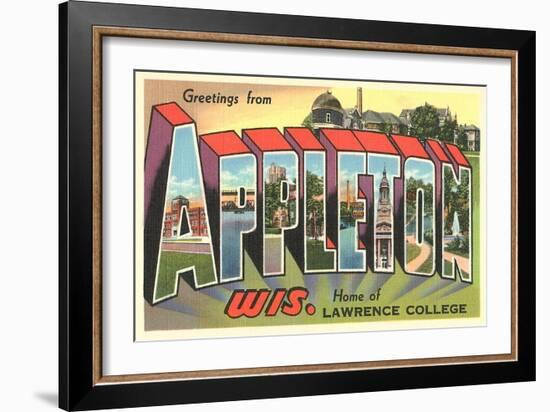 Greetings from Appleton, Wisconsin-null-Framed Art Print