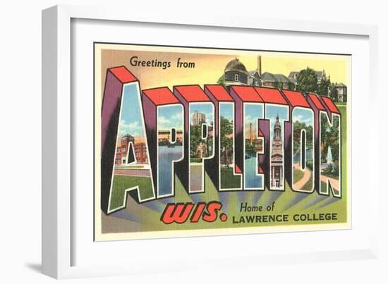 Greetings from Appleton, Wisconsin-null-Framed Art Print