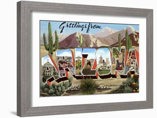 Greetings from Arizona-null-Framed Art Print