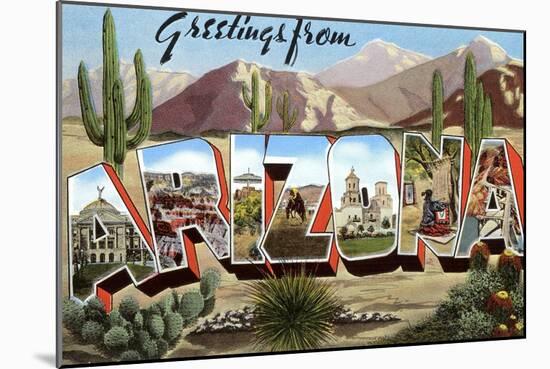 Greetings from Arizona-null-Mounted Art Print