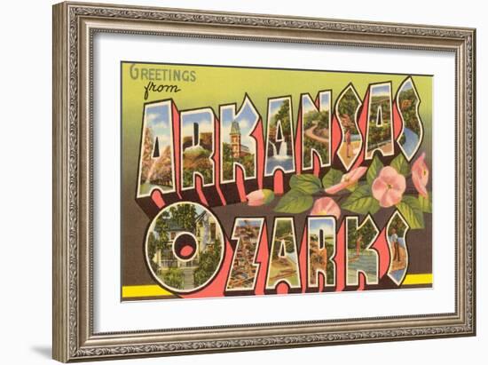 Greetings from Arkansas Ozarks-null-Framed Art Print