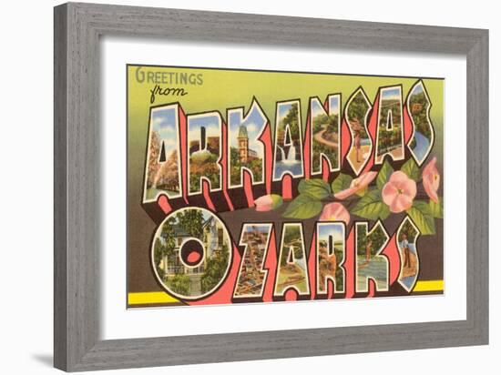 Greetings from Arkansas Ozarks-null-Framed Art Print