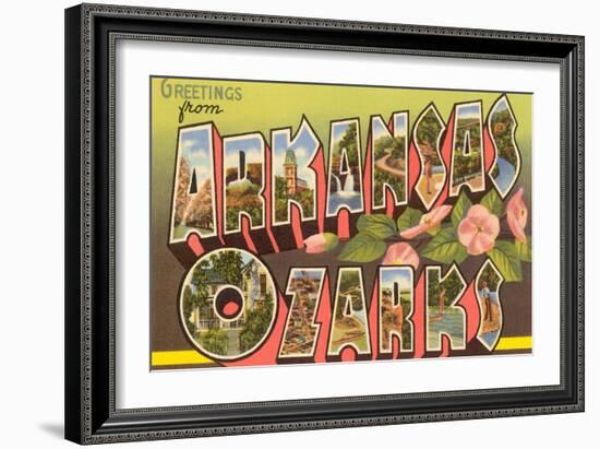 Greetings from Arkansas Ozarks-null-Framed Art Print