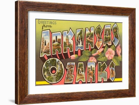 Greetings from Arkansas Ozarks-null-Framed Premium Giclee Print