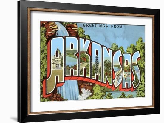 Greetings from Arkansas-null-Framed Art Print