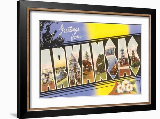 Greetings from Arkansas-null-Framed Art Print