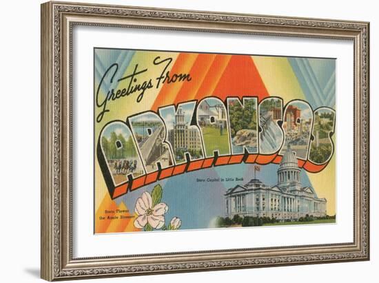 Greetings from Arkansas-null-Framed Art Print