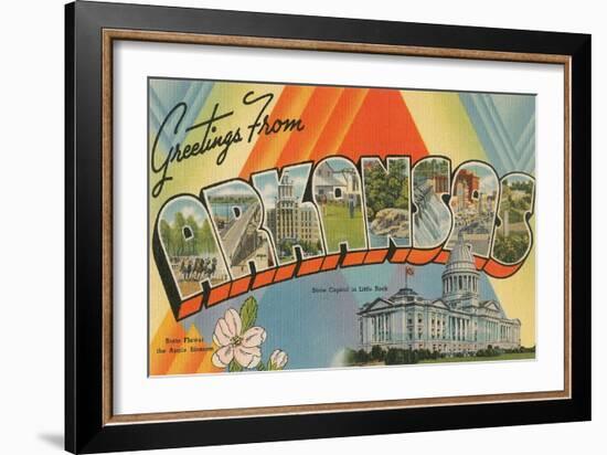 Greetings from Arkansas-null-Framed Art Print