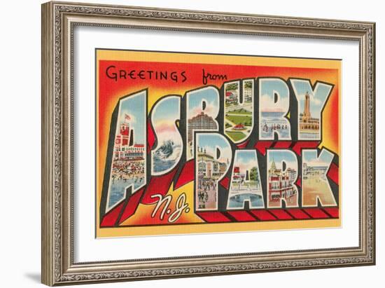 Greetings from Asbury Park, New Jersey-null-Framed Art Print