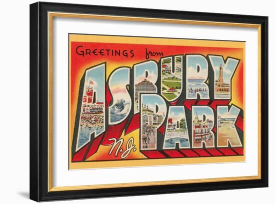 Greetings from Asbury Park, New Jersey-null-Framed Art Print