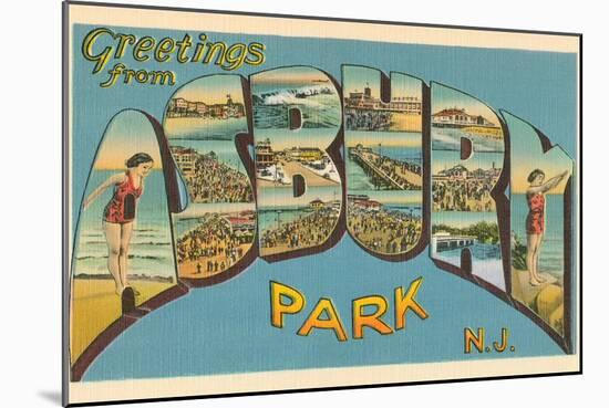 Greetings from Asbury Park, New Jersey-null-Mounted Art Print