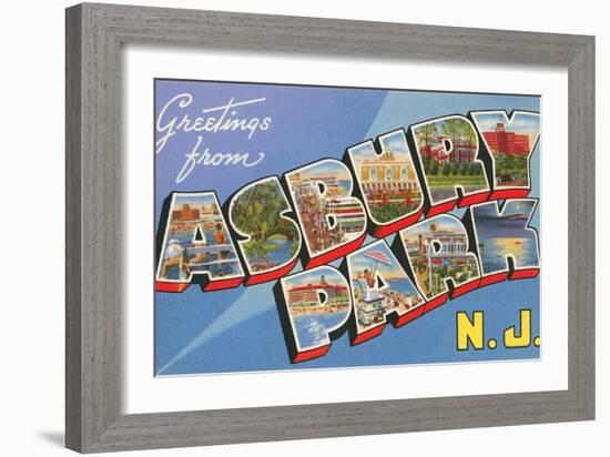 Greetings from Asbury Park, New Jersey-null-Framed Art Print