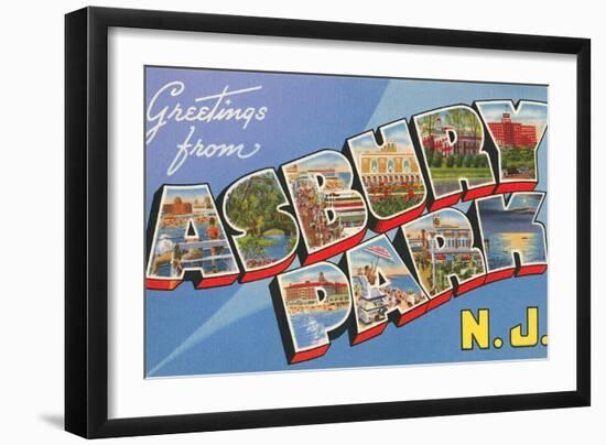 Greetings from Asbury Park, New Jersey-null-Framed Art Print