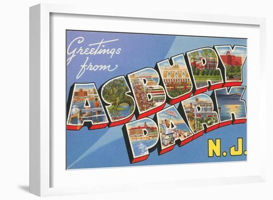 Greetings from Asbury Park, New Jersey-null-Framed Art Print