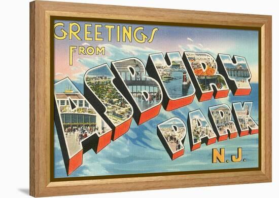 Greetings from Asbury Park, New Jersey-null-Framed Stretched Canvas