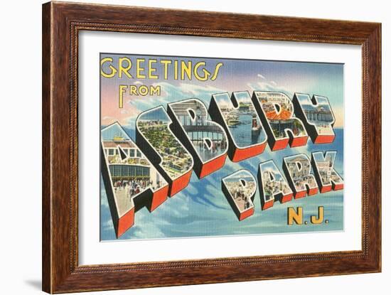 Greetings from Asbury Park, New Jersey-null-Framed Art Print