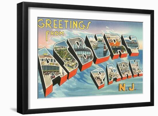 Greetings from Asbury Park, New Jersey-null-Framed Art Print