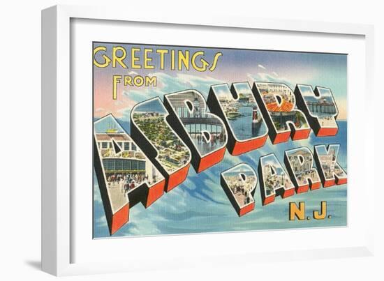 Greetings from Asbury Park, New Jersey-null-Framed Art Print