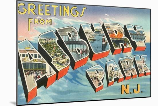 Greetings from Asbury Park, New Jersey-null-Mounted Art Print