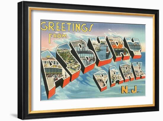 Greetings from Asbury Park, New Jersey-null-Framed Art Print