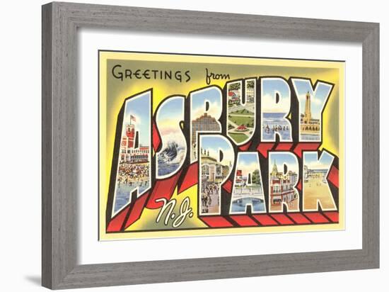 Greetings from Asbury Park, New Jersey-null-Framed Art Print