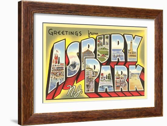 Greetings from Asbury Park, New Jersey-null-Framed Art Print