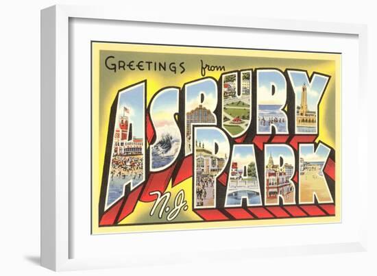 Greetings from Asbury Park, New Jersey-null-Framed Art Print