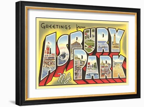 Greetings from Asbury Park, New Jersey-null-Framed Art Print