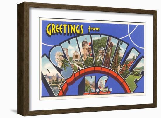 Greetings from Asheville, North Carolina-null-Framed Art Print