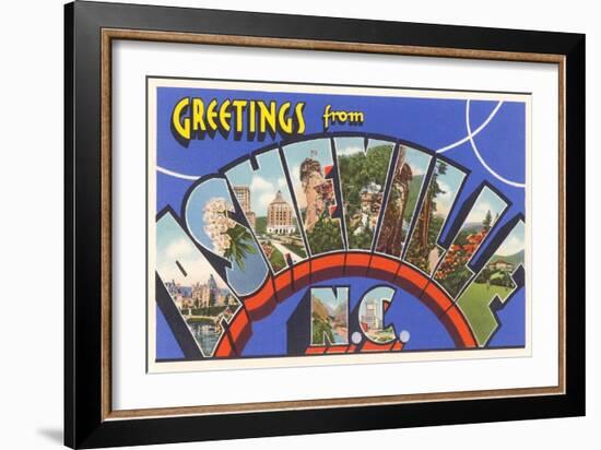 Greetings from Asheville, North Carolina-null-Framed Art Print