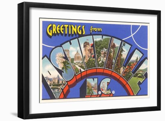 Greetings from Asheville, North Carolina-null-Framed Art Print