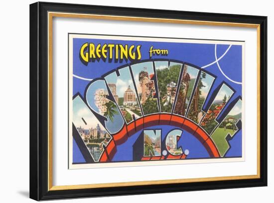 Greetings from Asheville, North Carolina-null-Framed Art Print