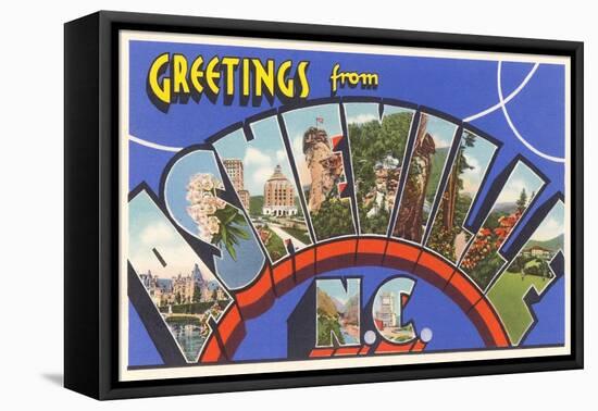 Greetings from Asheville, North Carolina-null-Framed Stretched Canvas