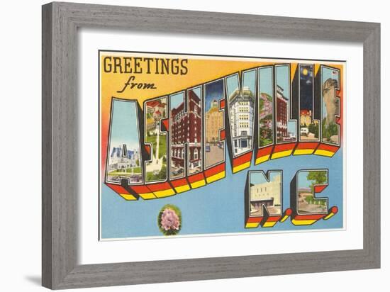 Greetings from Asheville, North Carolina-null-Framed Art Print