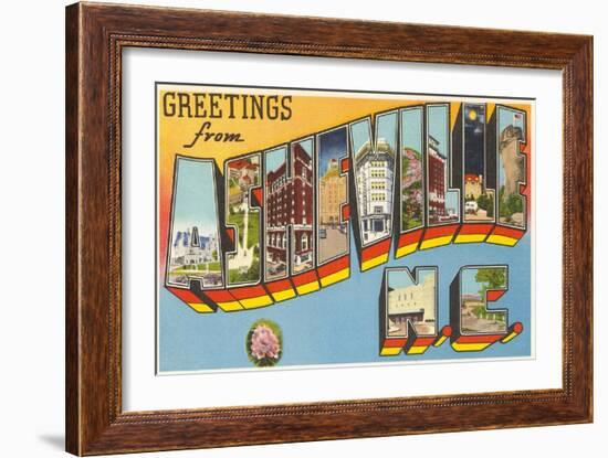 Greetings from Asheville, North Carolina-null-Framed Art Print