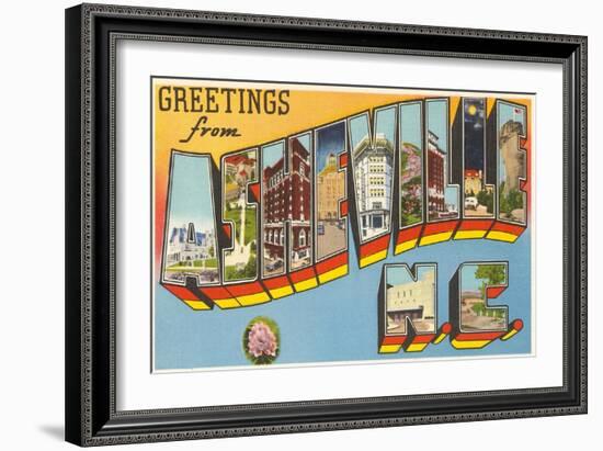 Greetings from Asheville, North Carolina-null-Framed Art Print