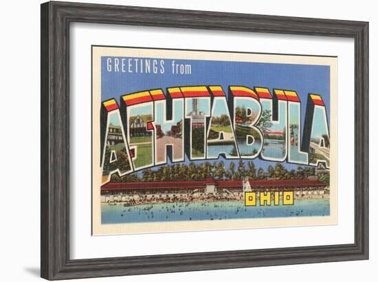 Greetings from Ashtabula, Ohio-null-Framed Art Print