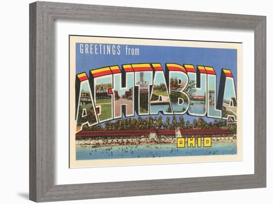 Greetings from Ashtabula, Ohio-null-Framed Art Print