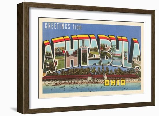 Greetings from Ashtabula, Ohio-null-Framed Art Print