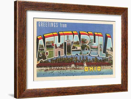 Greetings from Ashtabula, Ohio-null-Framed Art Print