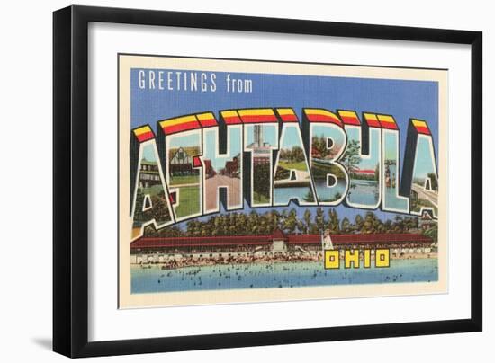 Greetings from Ashtabula, Ohio-null-Framed Art Print