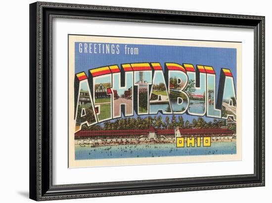 Greetings from Ashtabula, Ohio-null-Framed Art Print