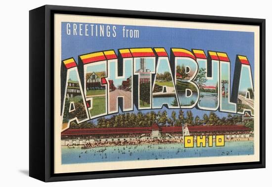 Greetings from Ashtabula, Ohio-null-Framed Stretched Canvas