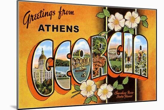 Greetings from Athens, Georgia-null-Mounted Art Print