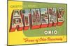 Greetings from Athens, Ohio-null-Mounted Art Print
