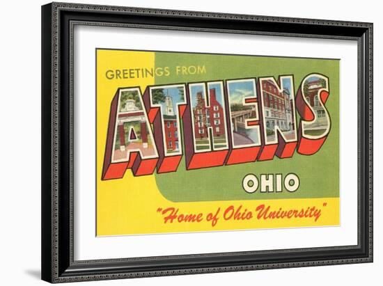 Greetings from Athens, Ohio-null-Framed Art Print