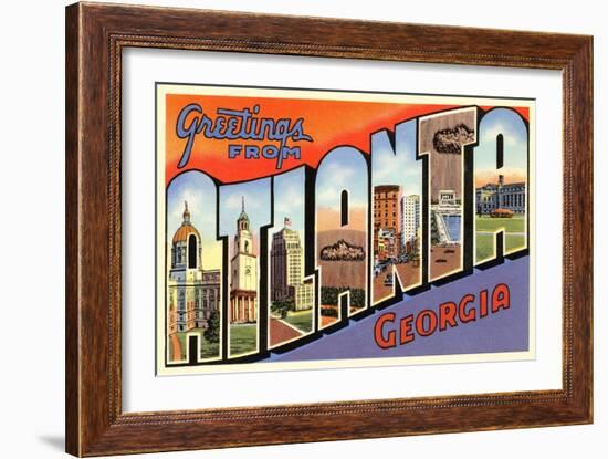 Greetings from Atlanta, Georgia-null-Framed Art Print